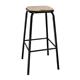 Bolero Cantina High Stools with Wooden Seat Pad Black (4 pack)