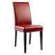 Bolero Faux Leather Dining Chairs Red (2 pack)