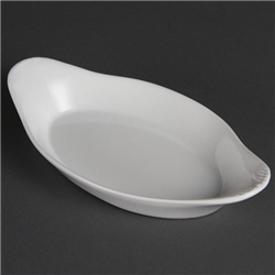 Olympia Whiteware Oval Eared Dishes 229x 127mm (6 pack)
