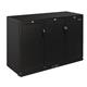 Polar G-Series 900mm Triple Solid Door Back Bar Cooler in Black 330Ltr