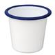 Olympia Enamel Sauce Cup White and Blue (Pack of 6)
