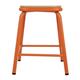 Bolero Cantina Low Stools with Wooden Seat Pad Orange (4 pack)