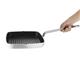 Vogue Aluminium Square Non-Stick Teflon Ribbed Skillet Pan 24cm