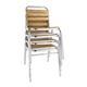 Bolero Aluminium & Ash Bistro Side Chairs (4 Pack)