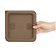 Hygiplas Square Food Storage Container Lid Brown Small