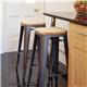 Bolero Bistro High Stools with Wooden Seat Pad Gun Metal (4 pack)
