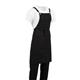 Southside Linen Blend Bib Apron Black