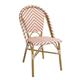 Bolero Parisian Style Rattan Side Chair Coral (2 pack)