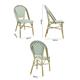 Bolero Parisian Style Rattan Side Chair Light Green (2 pack)