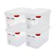 Araven Polypropylene 1/4 Gastronorm Food Containers 4.3Ltr (4 pack)