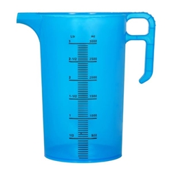 Pro-Measures Polypropylene Measuring Jug Blue 3Ltr