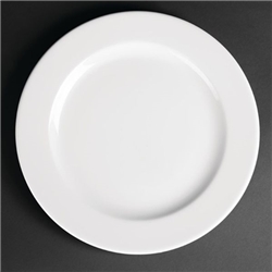 Royal Porcelain Classic White Wide Rim Plates 260mm (12 pack)