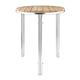 Bolero Round Ash and Aluminium Table 600mm
