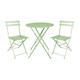 Bolero Perth Light Green Pavement Style Steel Folding Chairs (2 pack)