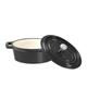 Vogue Cast Iron Oval Mini Pot Black