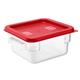 Hygiplas Square Food Storage Container Lid Red Small