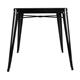 Bolero Bistro Steel Square Table Black 668mm (Single)