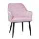 Bolero Lia Velvet Effect Chairs Dusty Pink (2 Pack)