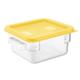Hygiplas Square Food Storage Container Lid Yellow Small