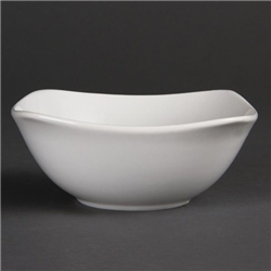 Olympia Whiteware Rounded Square Bowls 140mm (12 Pack)