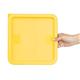 Hygiplas Square Food Storage Container Lid Yellow Large
