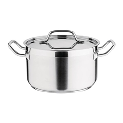 CaterBase Stainless Steel Stew Pot With Lid 24cm