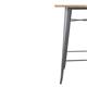 Bolero Bistro Bar Table with Wooden Top Gun Metal