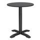 Bolero Matte Black Round Outdoor Table Top 600mm