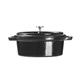 Vogue Cast Iron Oval Mini Pot Black
