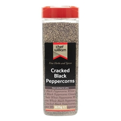 Chef William Cracked Black Peppercorns 425g