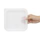 Hygiplas Polycarbonate Square Food Storage Container Lid White Small