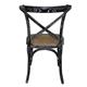 Bolero Wooden Dining Chair with Cross Backrest Black Wash Finish (Box 2)