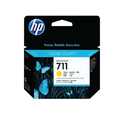 HP 711 Original Ink Cartridge 29-ml Yellow 3-pack CZ136A
