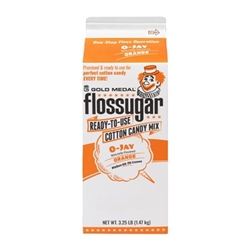 Flossugar Orange Ready to Use Cotton Candy Mix 1.47kg