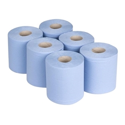 Jantex Centrefeed Blue Rolls 2-Ply 120m (6 pack)