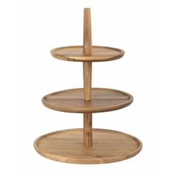 Olympia Acacia 3-Tier Stand 305(Ø) x 395(H)mm
