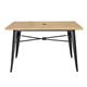 Bolero Complete Outdoor Aluminium Table Light Wood Effect Finish 1200x760mm