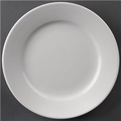 Olympia Athena Wide Rimmed Plates 202mm/8" White (12 Pack)