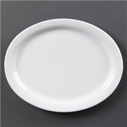 Olympia Whiteware Oval Platters 250mm (6 pack)