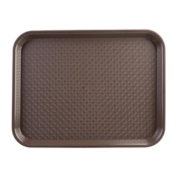Olympia Kristallon Large Polypropylene Fast Food Tray Brown 450mm