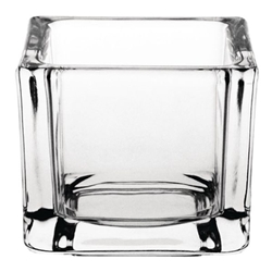Olympia Glass Tealight Holder Square Clear (6 Pack)