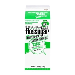 Flossugar Green Apple Ready to Use Cotton Candy Mix 1.47kg