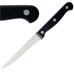 Olympia Serrated Steak Knives Black Handle (12 Pack)