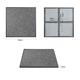 Bolero Black Brushed Mix Outdoor Tempered Glass Table Top Square Grey Trim 700mm