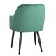 Bolero Lia Velvet Effect Chairs Dark Green (2 Pack)