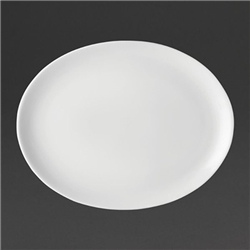 Utopia Pure White Oval Plates 300mm (18 pack)