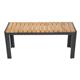 Bolero Rectangular Steel and Acacia Benches 1000mm (2 pack)