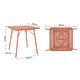 Bolero Amalfi Slatted Square Steel Folding Table Terracotta 700mm