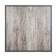 Bolero Wood Grain Effect Outdoor Tempered Glass Table Top Grey Trim 700mm