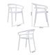 Bolero Mateo Café Chairs White (2 Pack)